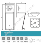 Food Truck Lavamanos Autónomo Portátil